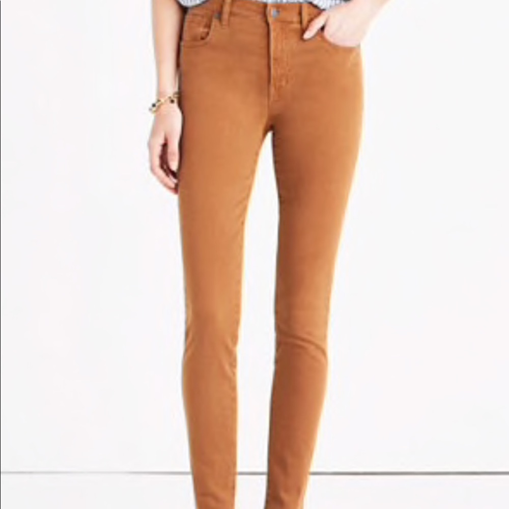 Madewell 9” high rise skinny jeans: garment dye